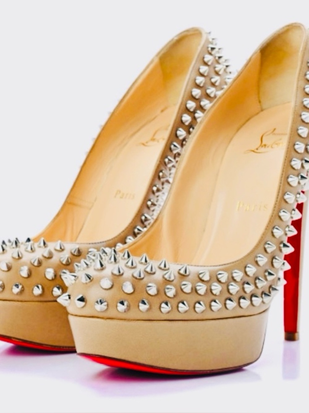 🛍️Christian Louboutin Authentic Alti Spiked Platform Pumps W/Box & Dust Cover